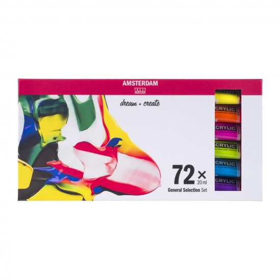 Acrylic 72 x 20ml Tubes Full Range of Amsterdam Standard Series Paints - of Royal Talens - Acrylic 72 x 20ml Tubes Full Range of Amsterdam Standard Series Paints - of Royal Talens -